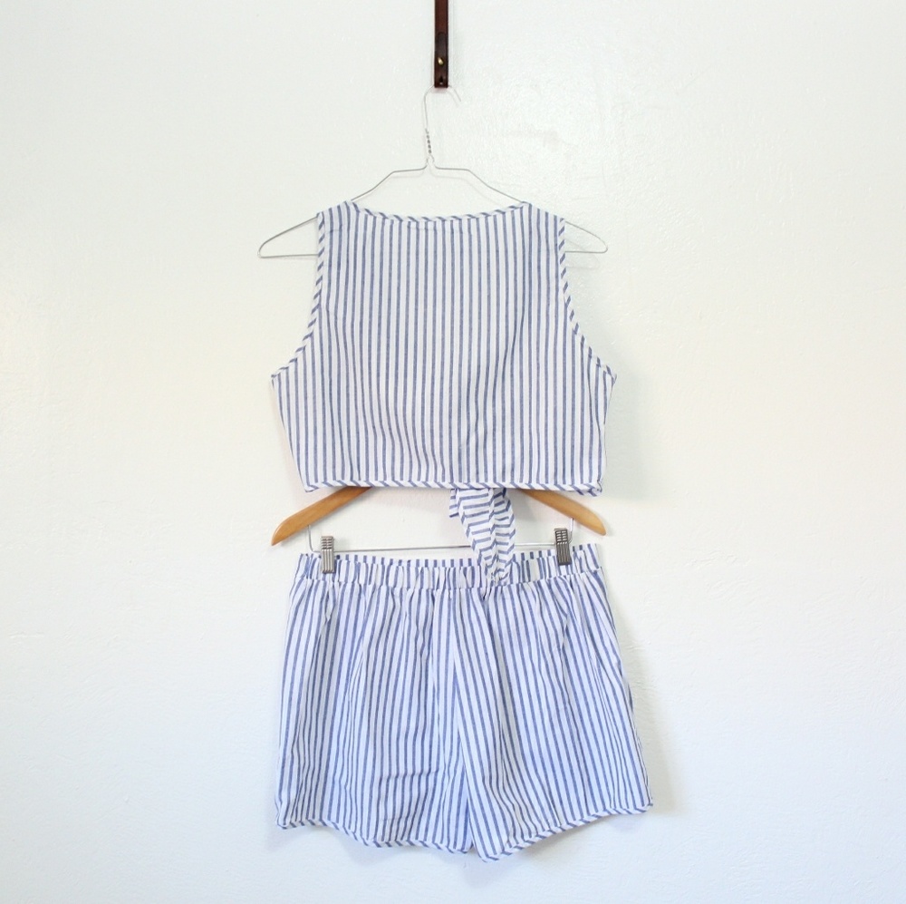 Fall in Line Striped Short Set - Picture 3 of 4